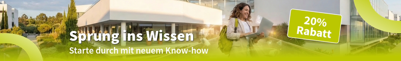 "Sprung ins Wissen" - 20% Rabatt für deine nächste Karrierestufe!