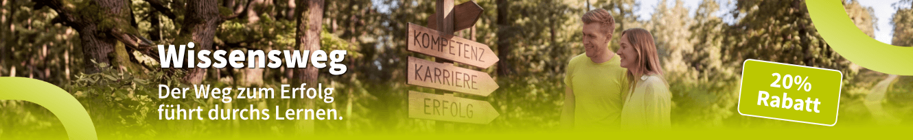 "Wissensweg - Dein Weg zum Erfolg durchs Lernen!" - 20% Rabatt für deine nächste Karrierestufe!