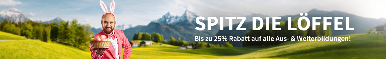Bis zu 25% Rabatt alle unsere Aus- und Weiterbildungen!